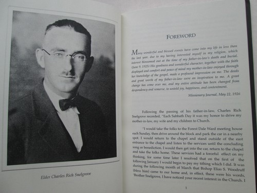 CHARLES RICH SNELGROVE a Missionary Journal HARDCOVER WITH DJ Rare LDS Mormon - Picture 7 of 9