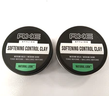 2x Axe Softening Control Clay Natural Look Medium Hold Medium Shine 2.64 oz
