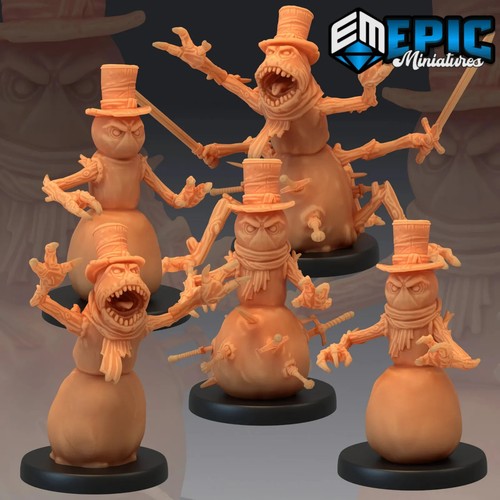 Pupazzo di neve miniatura DnD, fantasy, RPG, da tavolo, fatto a mano, da collezione, modello