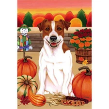 Jack Russell Terrier Autumn Decorative Flag