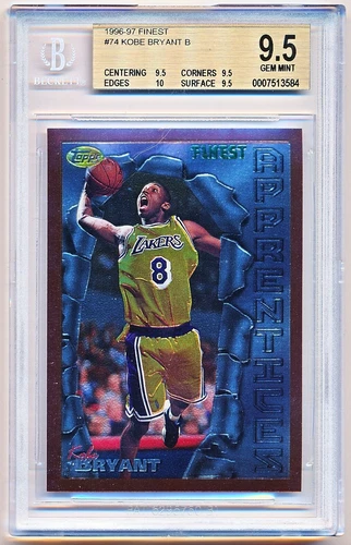 1996-97 Topps Finest Kobe Bryant Rc #74 BGS 9.5 - POP 1004