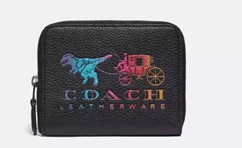 COACH Rexy and Carriage Small Zip Around Leather Wallet RARE NWT