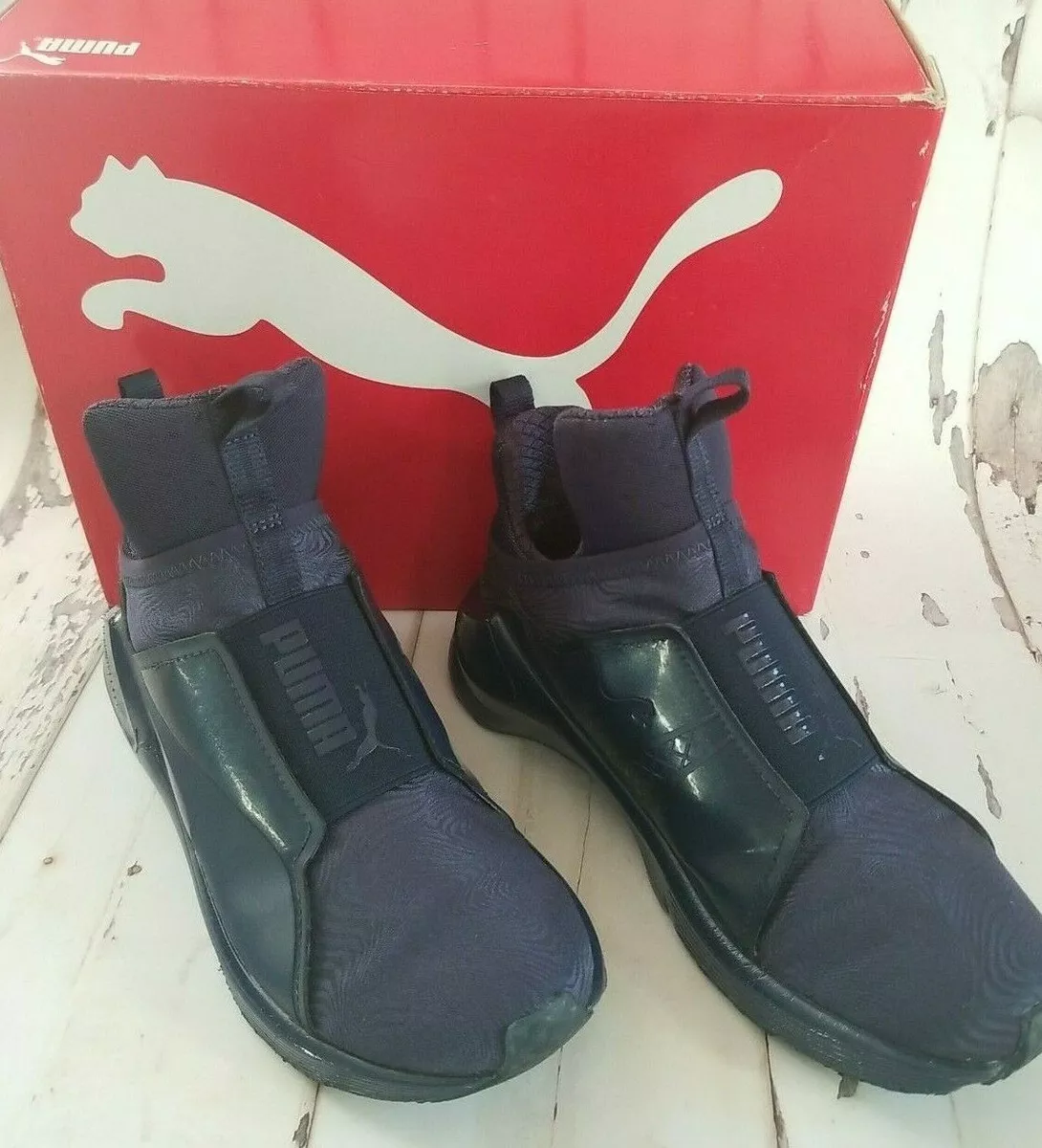 PUMA Fierce Bright Women s Hightop Lace Sneaker Peacoat Dark Blue