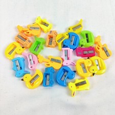 20 Piece Pencil Sharpeners Fun Mini Shapes Trucks Ducks Bunny Rabbit Guitar 