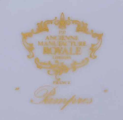 Royal Limoges France Tampres Demitasse Cup & Saucer Set 199 - Picture 6 of 6