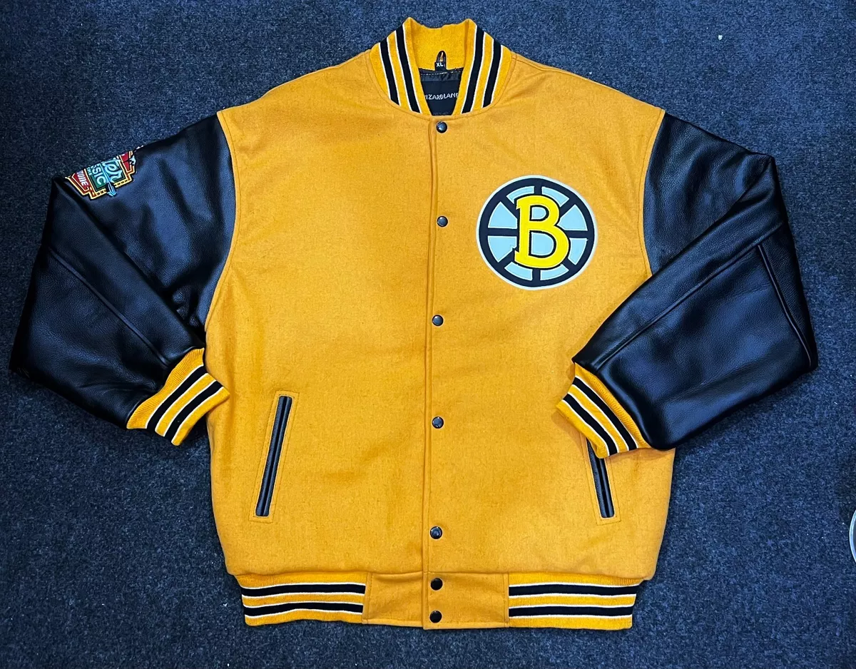 Boston Bruins Black and Yellow Varsity Jacket