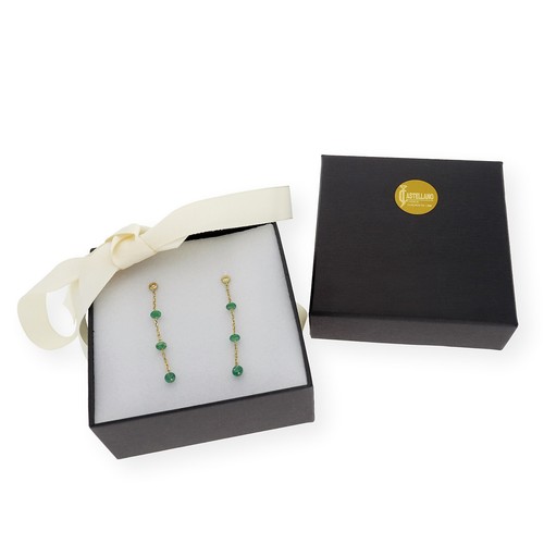 Pendientes Esmeradas Perlas Oro 18 K Complementos de Mujer Joyería de Moda - Imagen 9 de 16