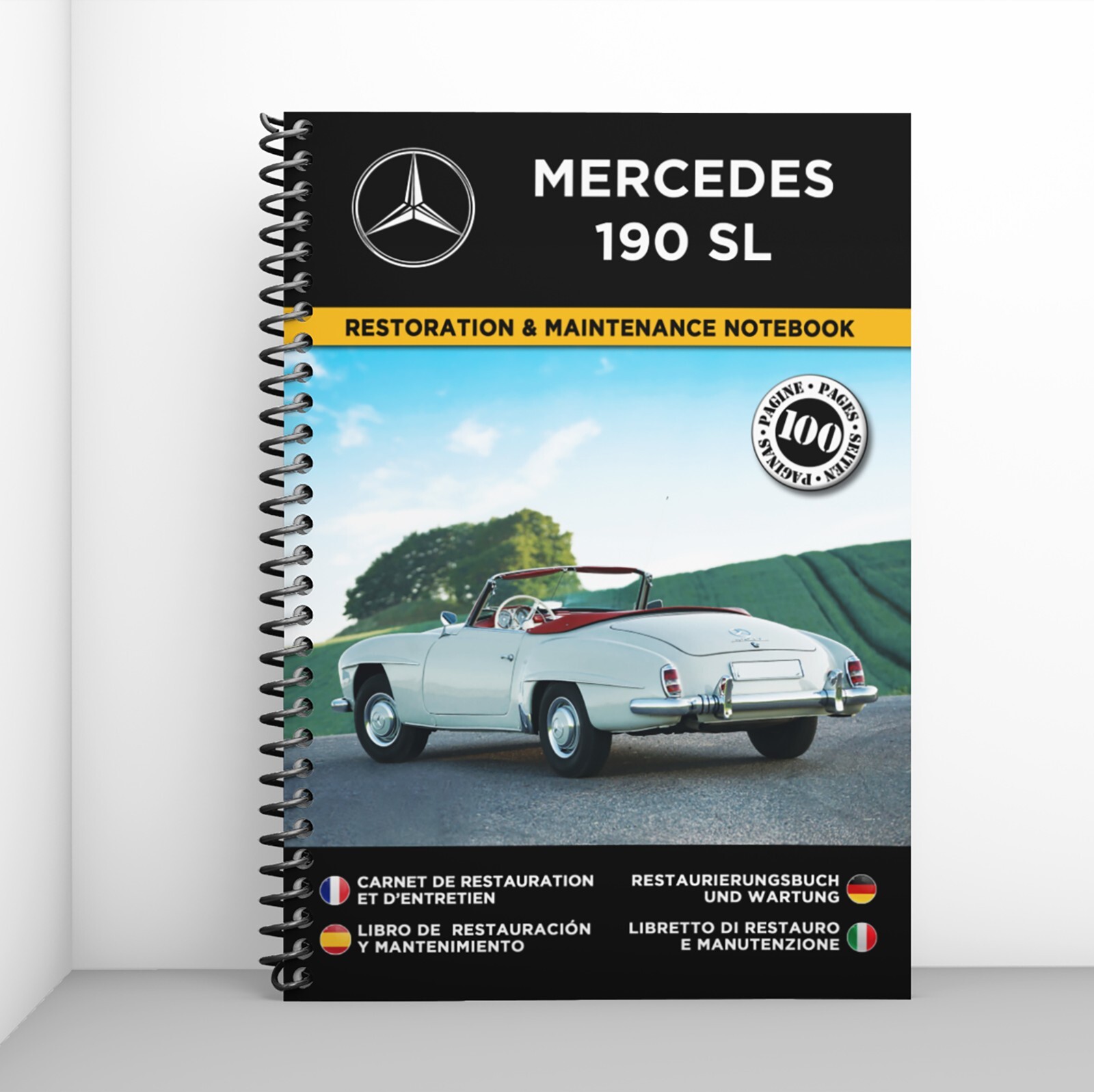 Mercedes 190 SL cahier de maintenance et suivi pour sorties en club automobile