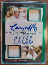 LARRY MURPHY/CHRIS CHELIOS AUTO MEM SP 2023 Leaf In The Game Used Emera ID:79760