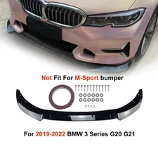 Front Bumper Lip Spoiler Splitters For BMW 3 Series G20 G21 330i 2019-2022 Black