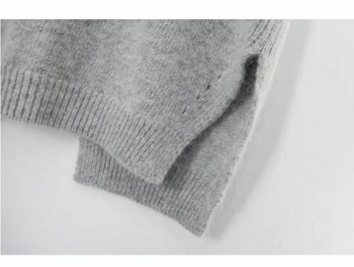 Lady Round Neck Sleeveless Back Split Knitted Sweater Loose Pullover Vest Tops - Picture 7 of 11