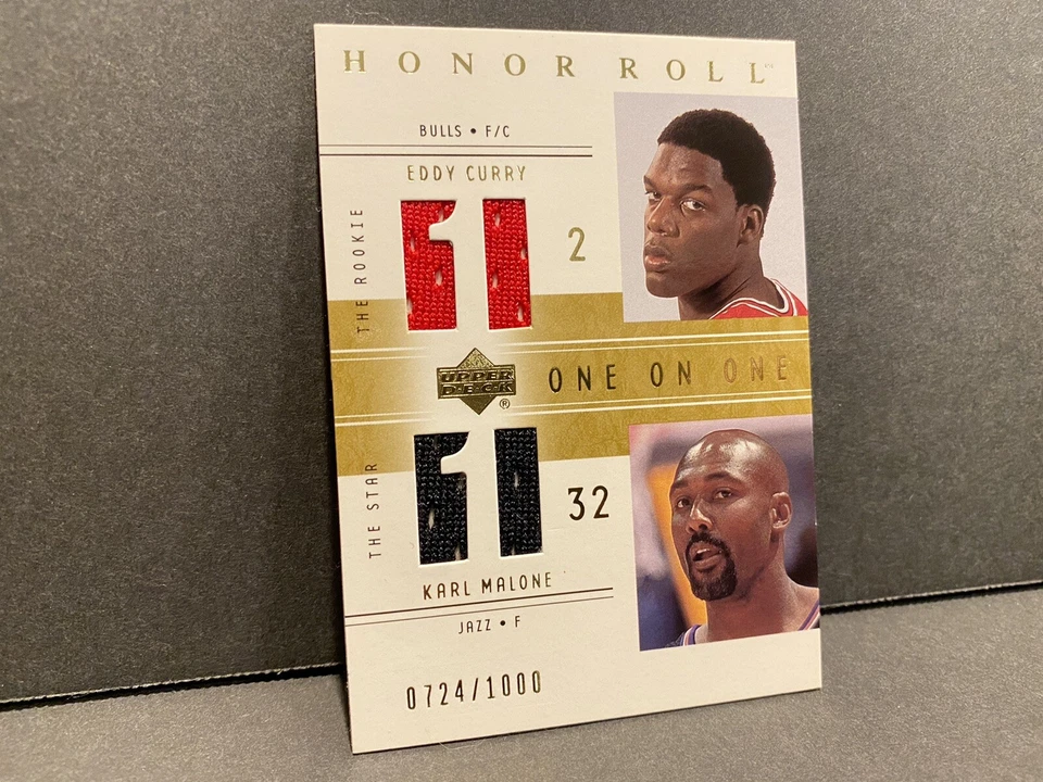 2001-02 Upper Deck Honor Roll One on One /1000 Eddy Curry Karl Malone #123 NBA! - Image 4 of 4