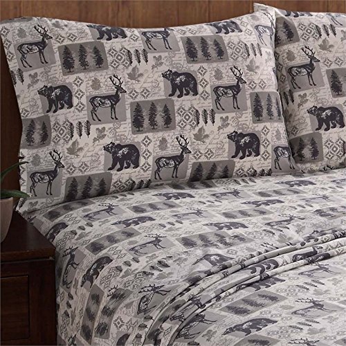 Twin Sheet Set Woodland Cabin Lodge Bear Deer Wilderness Remington Wyndham Ebay