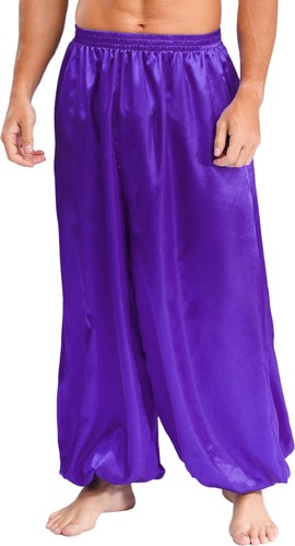 Men Trousers Showman Pants Carnival Bloomers Rave Loose Theme Party Belly Dance - Picture 30 of 130