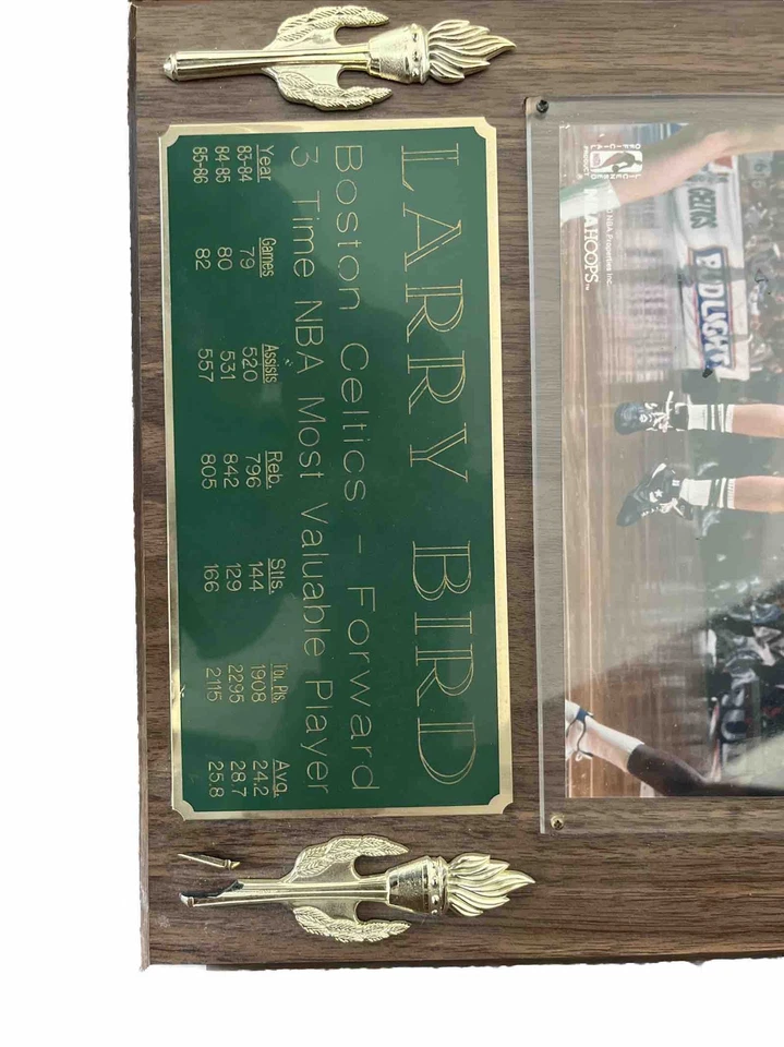 larry bird mvp autographed picture plaque - Image 3 of 4