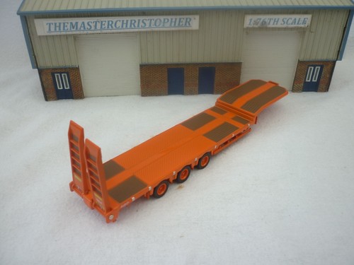 Oxford Diecast Modern Truck 1:76th Roadscene Plain Orange Nooteboom Low Loader - Photo 2/3