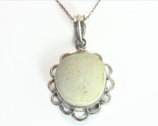 Druzy Genuine Gemstone Silver Pendent PSS,897