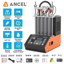 ANCEL ANJ400 Car Fuel Injector Cleaner Tester Ultrasonic Cleaning Machine Tool