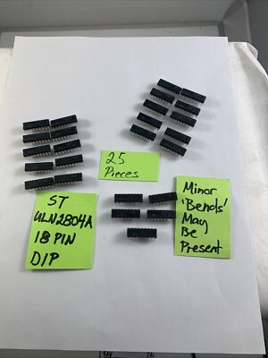 ST ULN2804A 18 PIN DIP 8 Darlington Arrays IC PCB Electronics See Pix ...