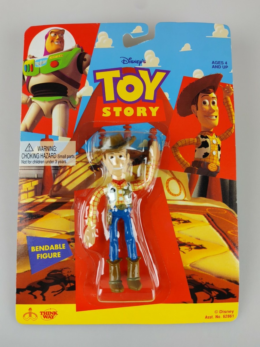当時物 TOY STORY woody THINKWAY社 未使用 Sheriff Woody Toy Story ThinkWay Toys Bendable Action Figure