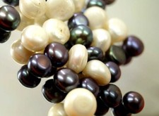 Flawless Natural Pearl White  Black Cabochon Shape Lot 80.05 Ct Loose Gemstone