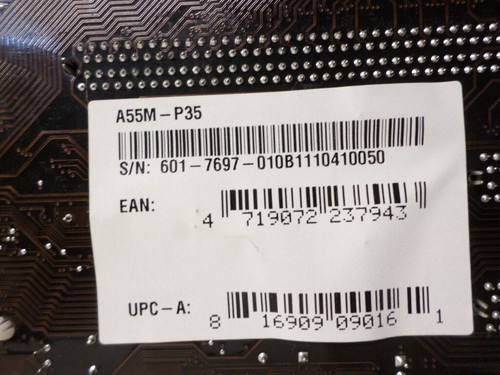 MSI (A55M-P35) AMD MS-7697 Socket FM1 DDR3 Desktop MicroATX Motherboard - Picture 3 of 4