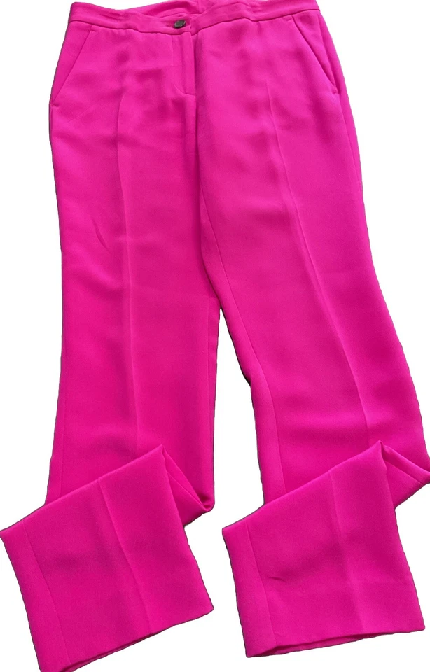 PANTALONES DE VESTIR DONCASTER TALLA 4 MUJER COLOR FUCSIA PRECIOSO CREPÉ TALLA 4 Foto 4 de 4