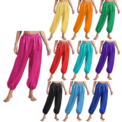 US Womens Belly Dance Harem Pants Carnival Bollywood Dance Bloomers Trousers