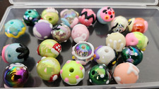 23pcs Cute Cartoon beads Acrylic beads Multi-Color DIY Jewelry, Keychains