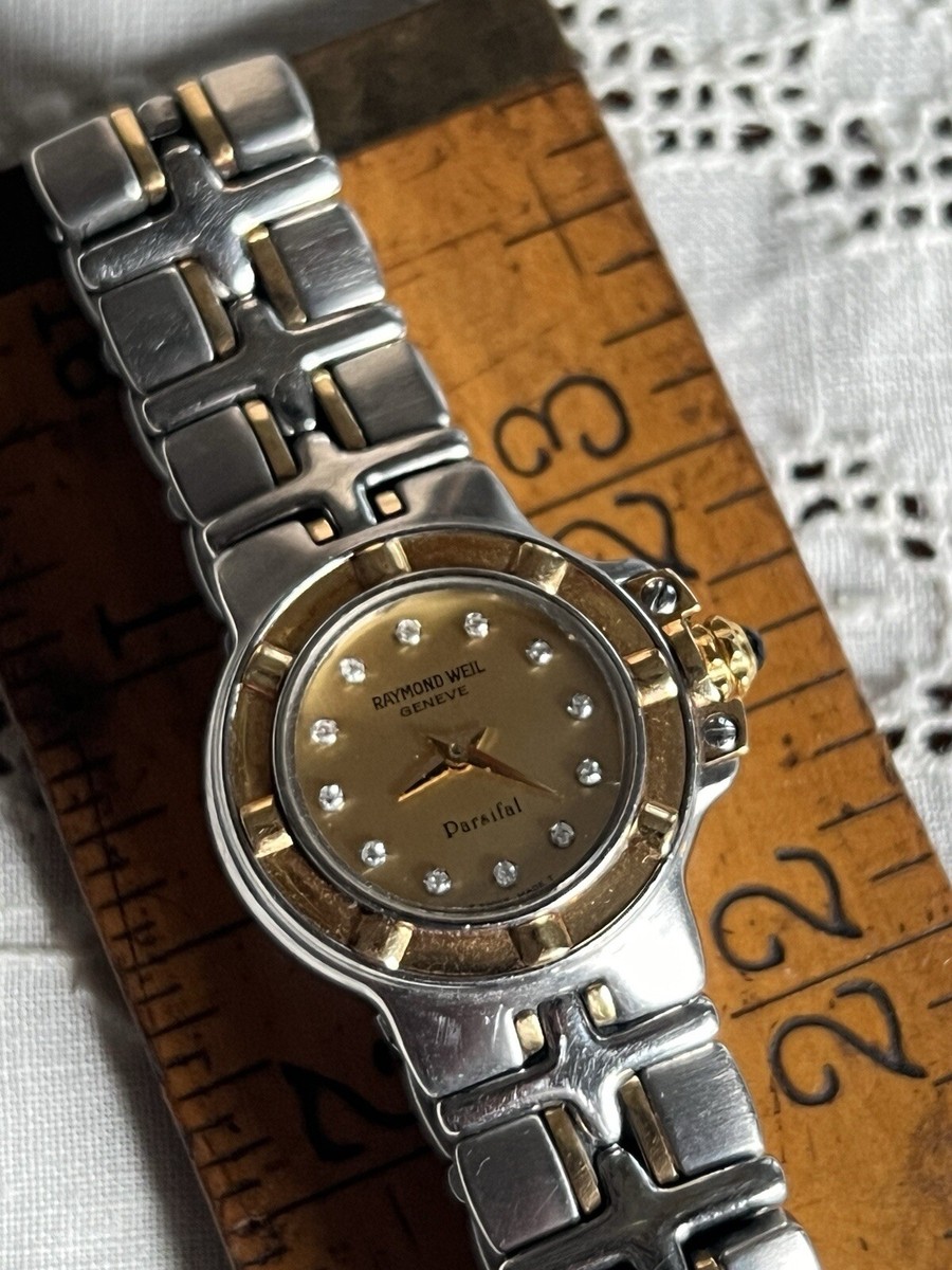 Raymond Weil Geneve Parsifal 18K Gold Face 22mm Diamond Stainless