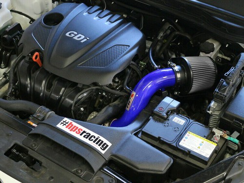 HPS Performance Short Ram Intake w/ Heat Shield Kit Blue Optima 2.4L 11-15 New - Picture 3 of 3