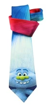NEW DREAM WORKS TROLLS DIAMOND PANEL BLUE POLY NECK TIE