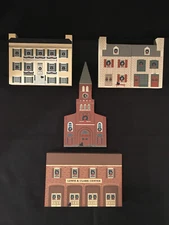 (4) 1993 The Cat's Meow St. Charles Christmas Series Buildings