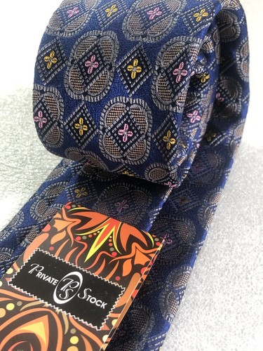 Private Stock HANDMADE ALL SILK 59 X 3.25 Men's Neck Tie BEAUTIFUL TIE J193