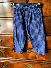Bailey Boys windowpane check blue elastic waist pants 24 months