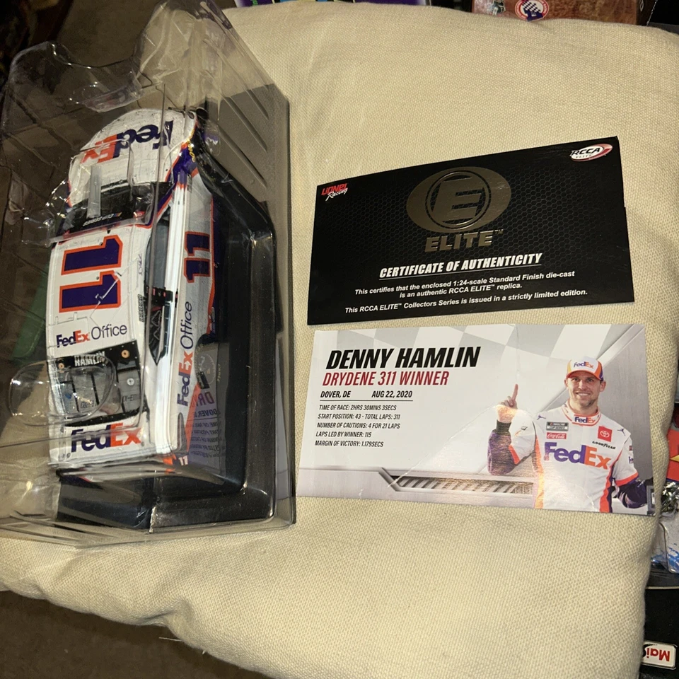 RCCA Elite  Die  Cast 1/24 Scale Danny Hamlin Dover Win 2020 Camry 1 Of 129 COA - Image 4 of 4
