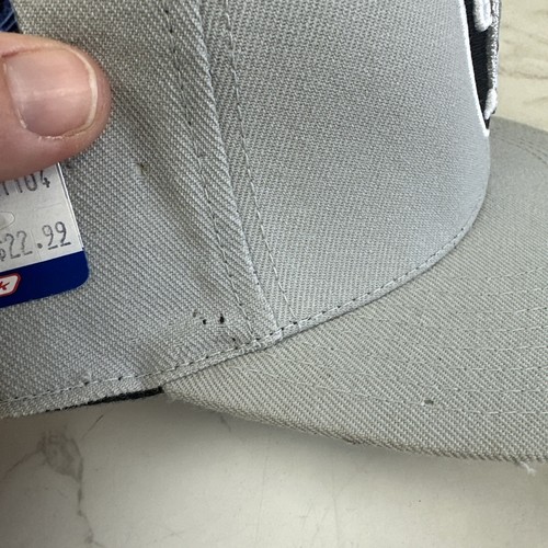 Deadstock Oakland Raiders Gray Fitted Y2K Cap Hat NOS Wool VTG 6 3/4 *READ - Picture 6 of 11