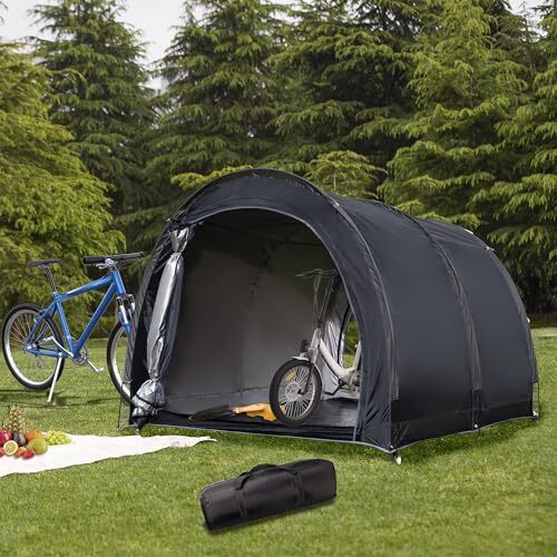 Storage Shed Large Bike Cover Storage Shed Tent Portable Garage Shelter  - Picture 5 of 5