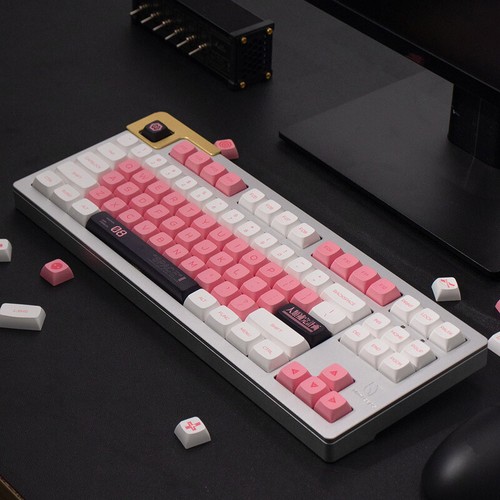 GMK Copy EVA-08 Pink White Keycap XDA Profile PBT 138pcs/set - Picture 10 of 14