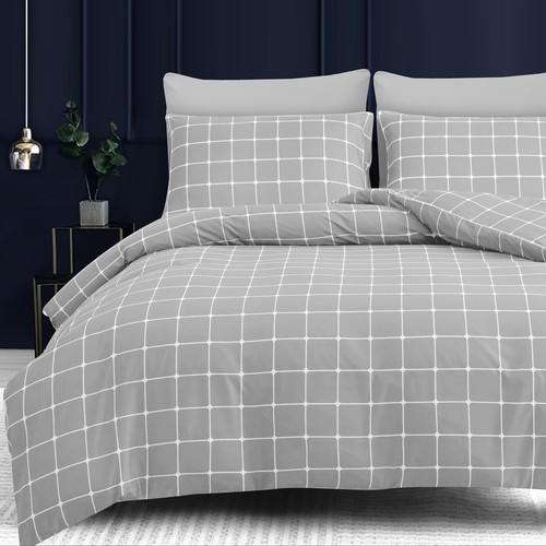 Set copripiumino di lusso copripiumino reversibile a scacchi set letto king size - Foto 17 di 32