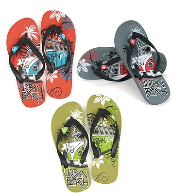Urban Beach Childs Bug Flip Flops Boys Junior Kids Sandals Shoes Size 13-5 New
