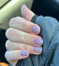 Color Street Nail Polish Strips COSMIC CANDY LAVENDER FX SLIVER GLITTER (FMG340)