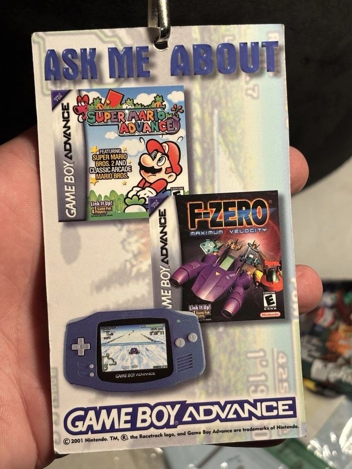 2001 Game Boy Advance Release Rare Nintendo Promo employee Lanyard Tag original - Image 2 of 4