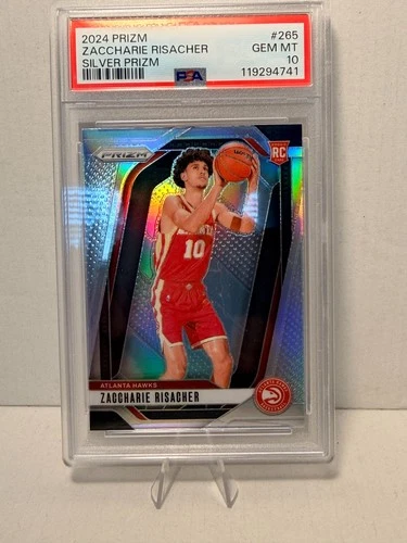 2024-25 Panini Prizm - Zaccharie Risacher #265 Silver Prizm (RC) PSA 10