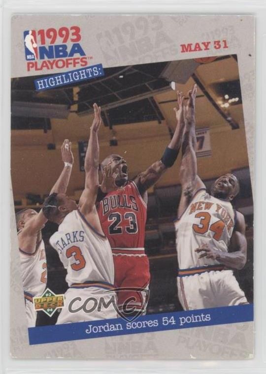 1993-94 Upper Deck NBA Playoffs Highlights Michael Jordan #193 HOF 12g7