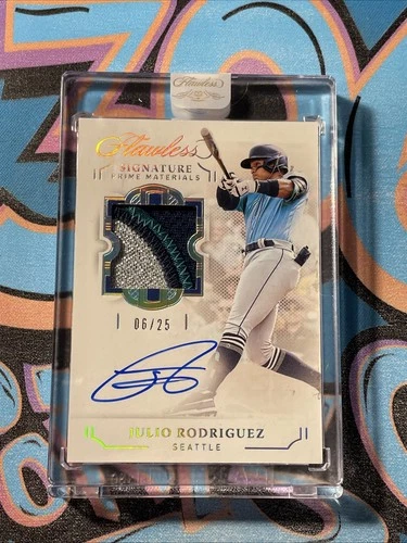 Julio Rodriguez 09/25 Signature Prime Materials 2022 Panini Flawless (CHA)