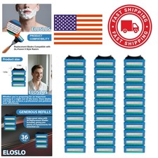 36 Blades Replacement Parts for GL Fusion 5 Style Razors Blue Green Value Pack 1.58 per gallon