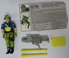 1994 GI JOE DIAL-TONE V4 ACTION FIGURE/MISSILES/LAUNCHER/HELMET/FILE CARD/STAND