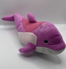 Kuscheltier Delphin The Petting Zoo 33cm Pink Glitzer Plüschtier Stofftier