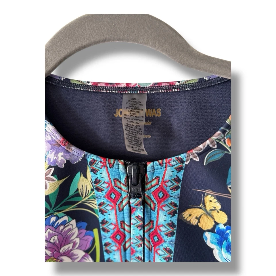 Traje de baño de surf Johnny Was Dreamer azul marino de neopreno con cremallera de una pieza talla grande playa Foto 4 de 4